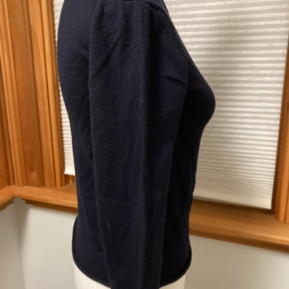 Armani Collezioni size 4 navy blue v neck sweater - Picture 2 of 4